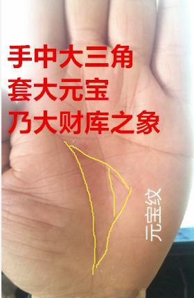 手中有这几种三角纹的人,必是富贵万千,越老越有钱?
